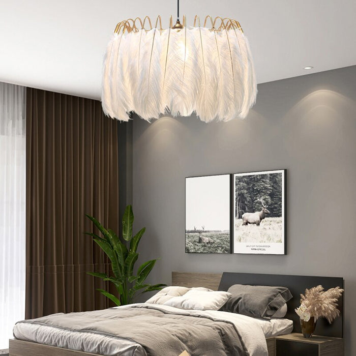 Decoramo Modern Feather Lamp Chandelier