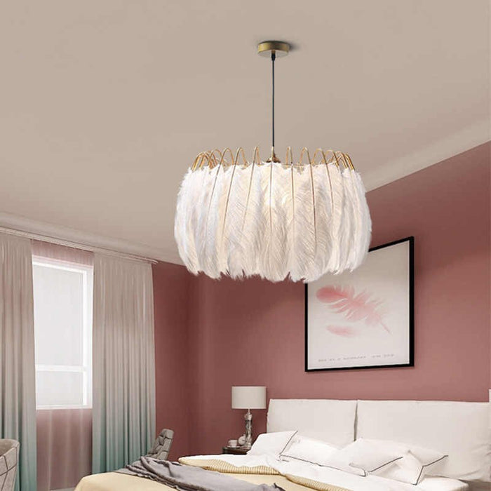 Decoramo Modern Feather Lamp Chandelier
