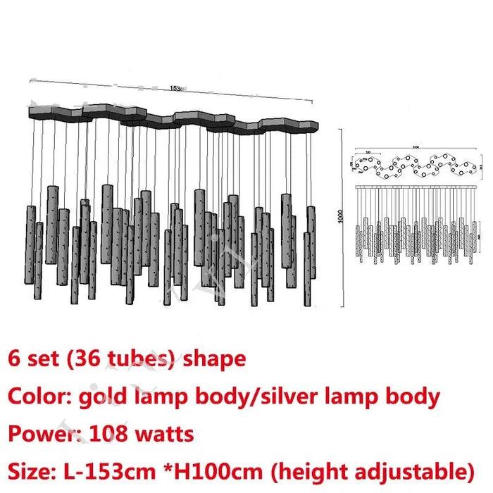 Decoramo Modern LED Chandelier Gold/Silver