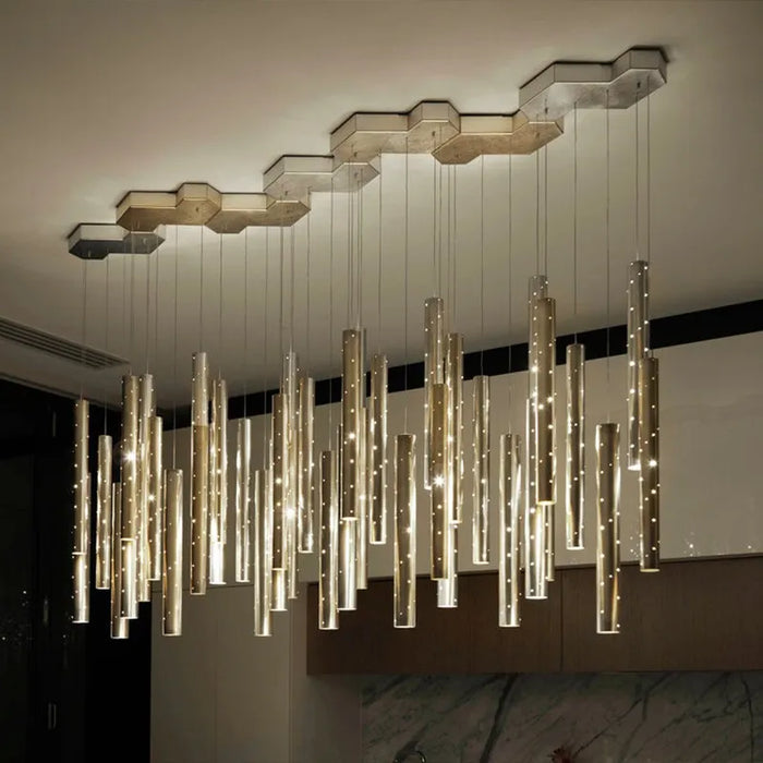 decoramo Modern LED Chandelier Gold/Silver