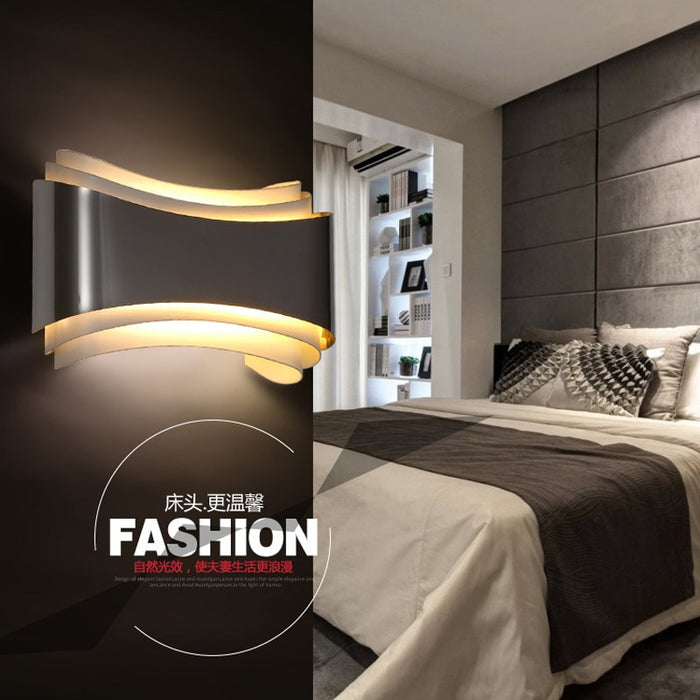 Decoramo Modern LED Curved Wall Lamp