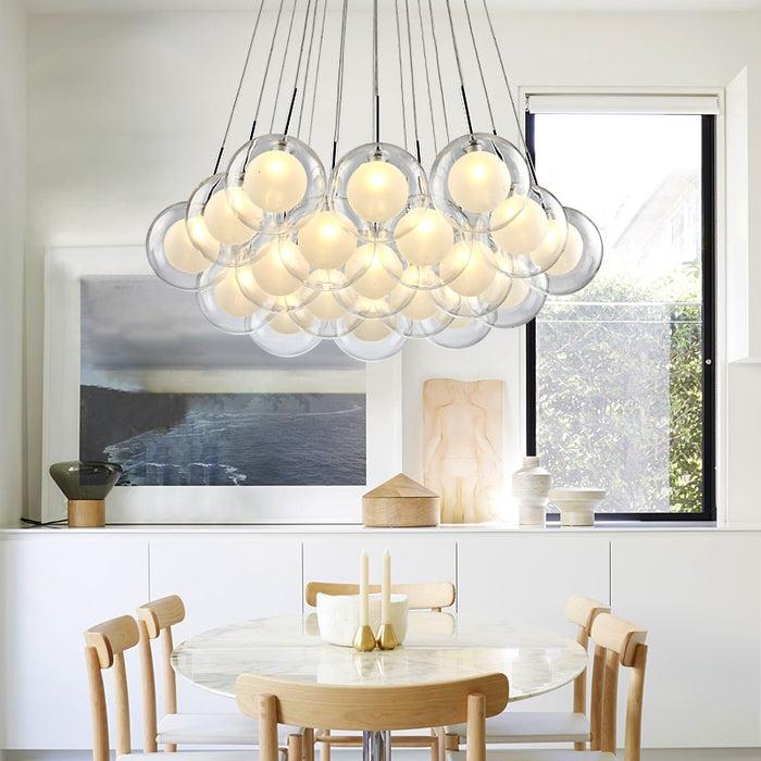 Decoramo Modern LED Glass Ball Hanging Chandelier