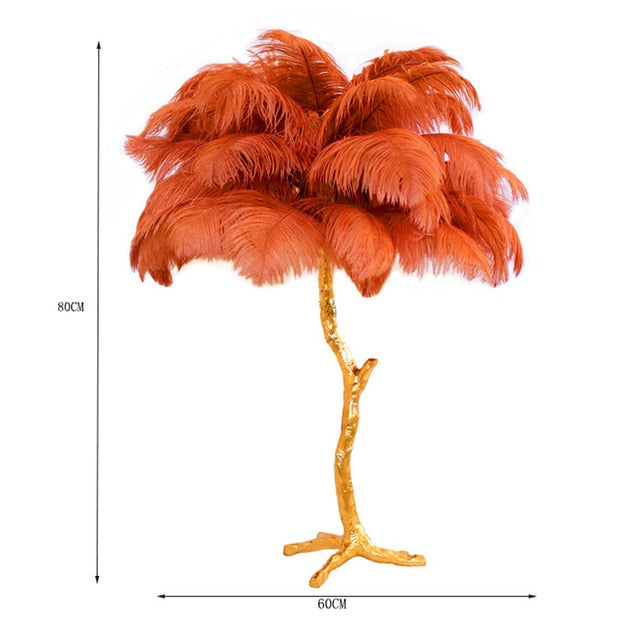 Decoramo Modern Luxury Ostrich Feather Lamp