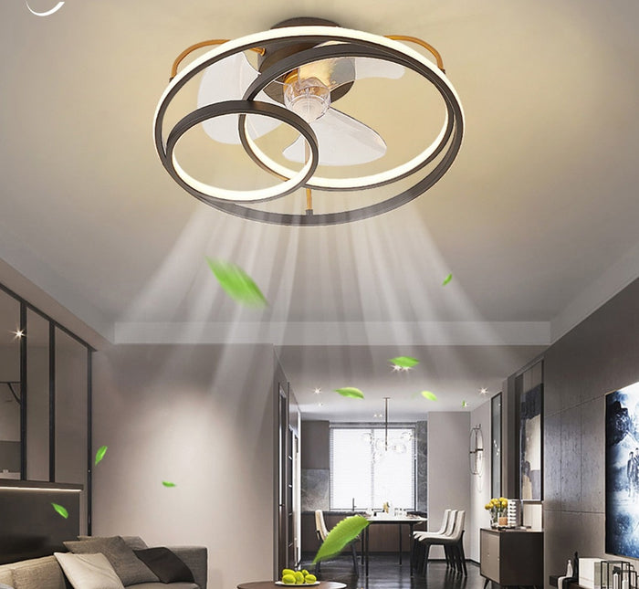 decoramo Modern Minimalist LED Ceiling Fan Lamp
