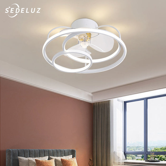 Decoramo Modern Minimalist LED Ceiling Fan Lamp