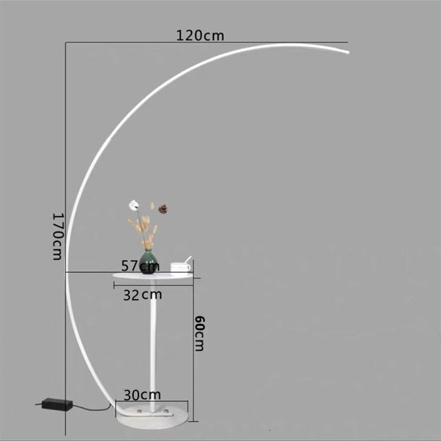 Decoramo Modern Nordic Arc Shape Floor Lamp