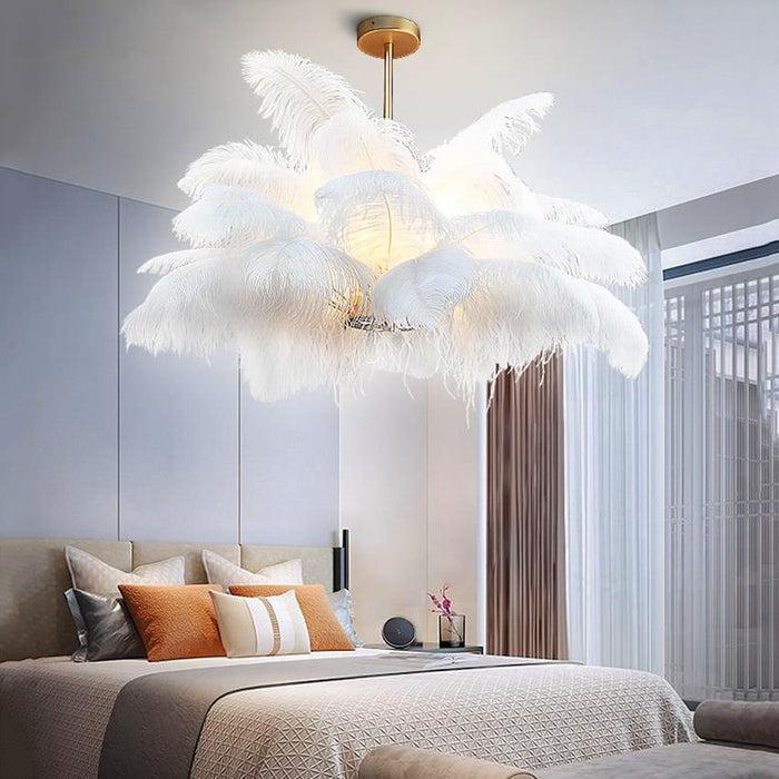 Decoramo Multi-Feather Chandelier Light
