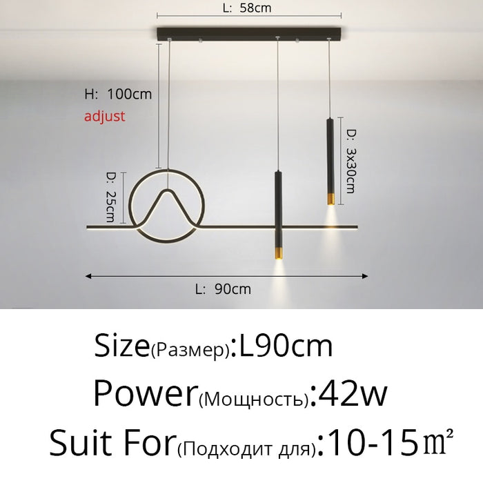 Decoramo Nordic Modern Minimalist Led Chandelier