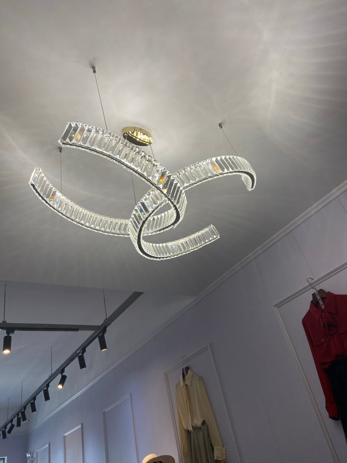Decoramo Postmodern Luxury Crystal LED Chandelier