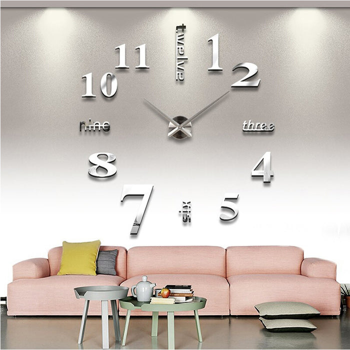 decoramo Quartz Wall Cock 3D Big Wall Clock