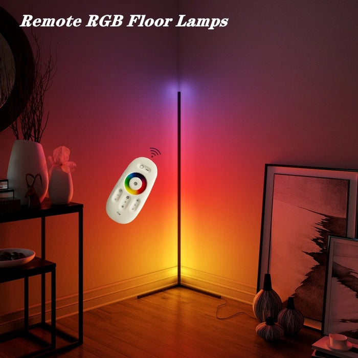 Decoramo Remote Control RGB Corner Floor Lamp