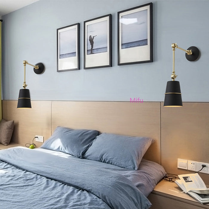 Decoramo Retractable Long Arm Wall Lamp