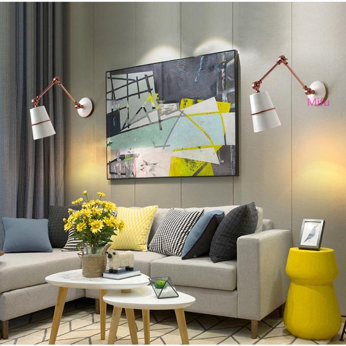Decoramo Retractable Long Arm Wall Lamp