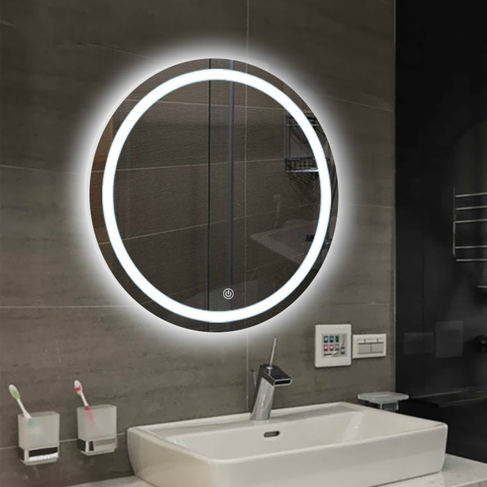 Decoramo Rosetta - LED Light Frame Round Mirror