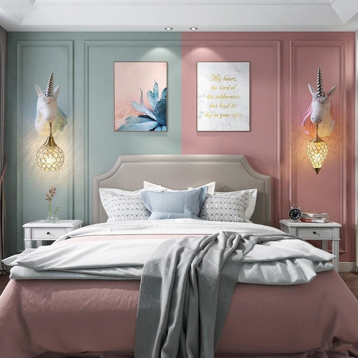 Decoramo Unicorn Pink & Blue Wall Lamp