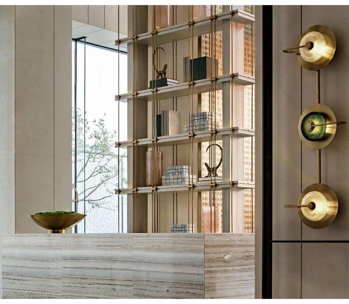 Decoramo Wattle - Circular Modern Art Deco Wall Lamp