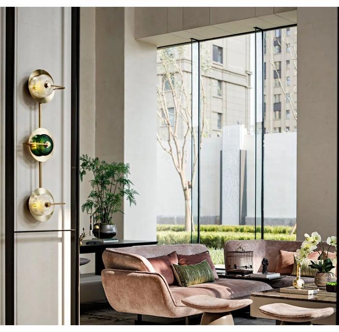 Decoramo Wattle - Circular Modern Art Deco Wall Lamp