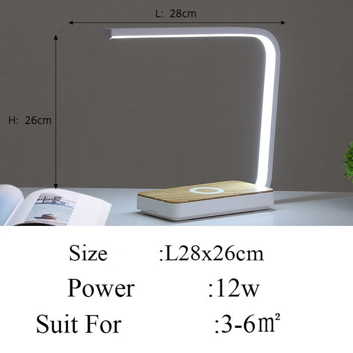 Decoramo Wireless Charging Table Lamps For Bedroom