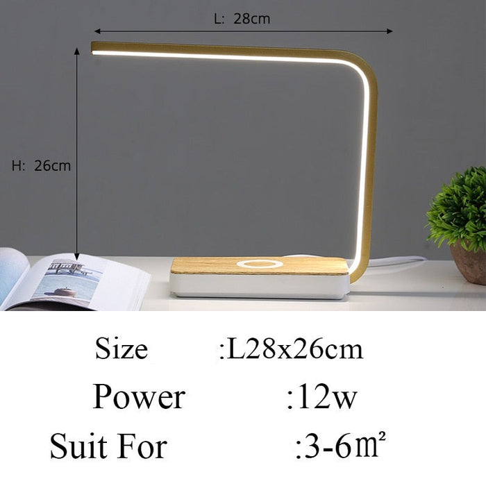 Decoramo Wireless Charging Table Lamps For Bedroom