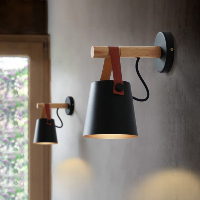 decoramo Wooden Lantern Nordic Hanging Wall Lamp