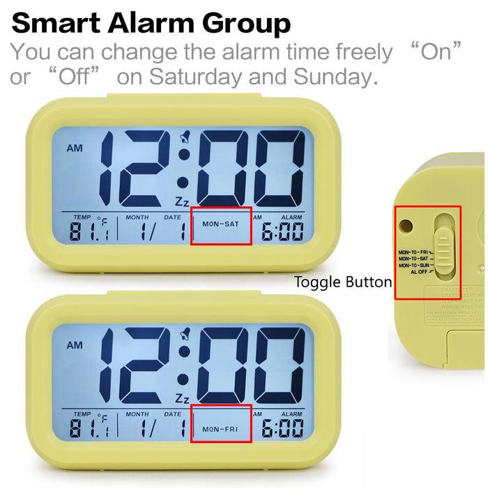 Decoramo Digital Alarm Clock Student Clock Large LCD Display