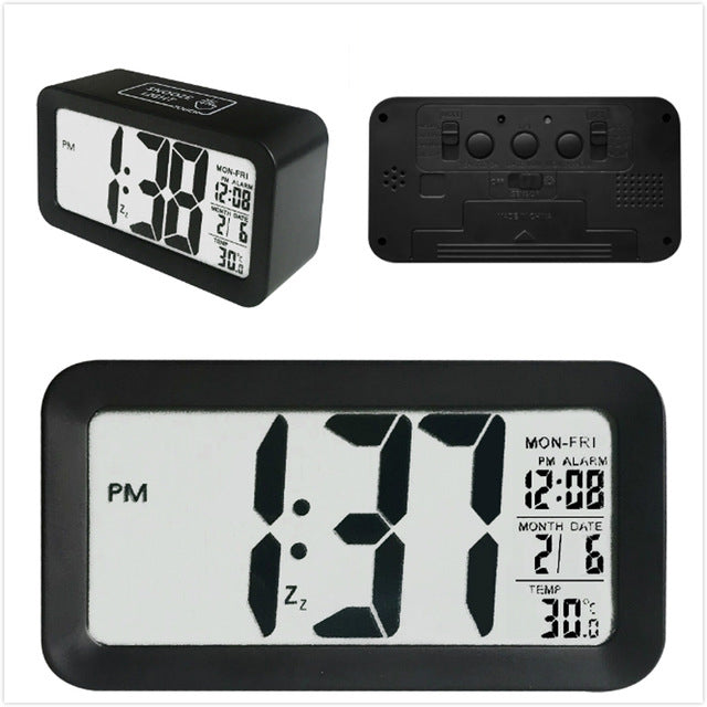 decoramo Digital Alarm Clock Student Clock Large LCD Display