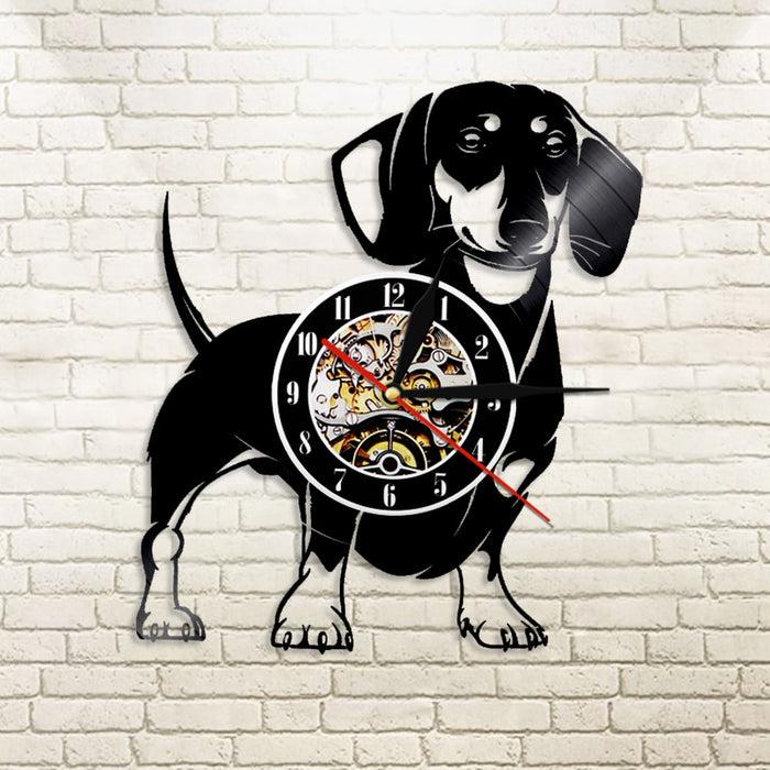 Decoramo Dog Vinyl LP Record Clock 3D Clock Dog Lover Gift