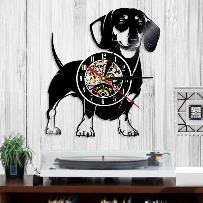 Decoramo Dog Vinyl LP Record Clock 3D Clock Dog Lover Gift