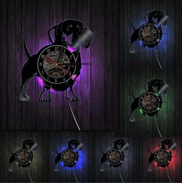 Decoramo Dog Vinyl LP Record Clock 3D Clock Dog Lover Gift