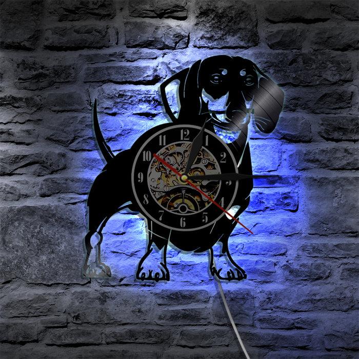 decoramo Dog Vinyl LP Record Clock 3D Clock Dog Lover Gift