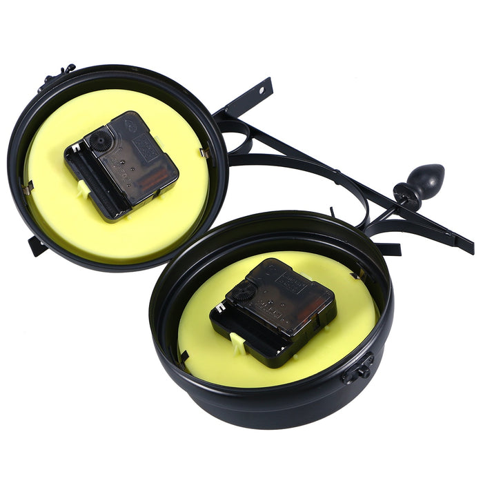 Decoramo Double-sided Wall Clock Creative Classic Monochrome