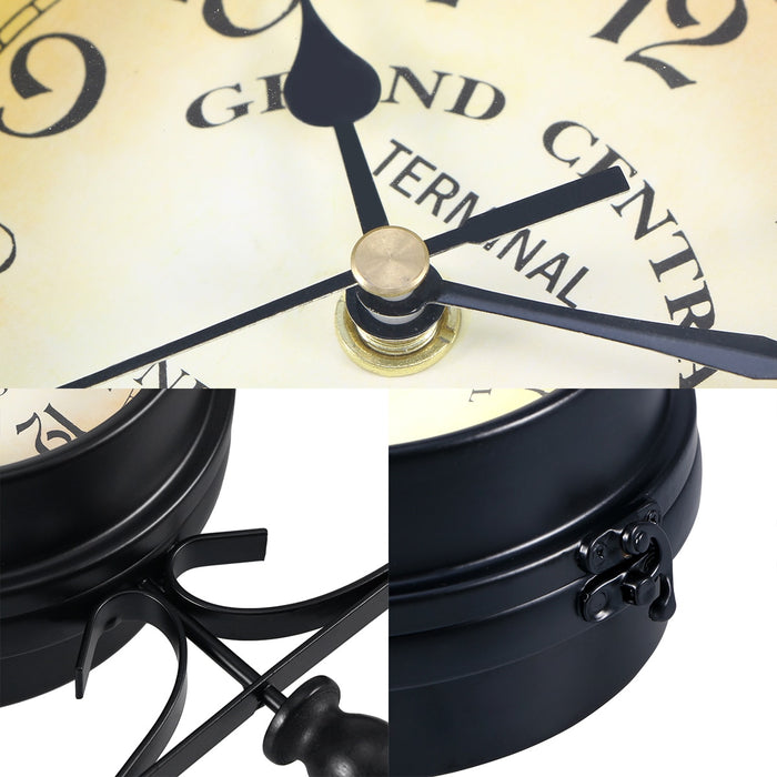 Decoramo Double-sided Wall Clock Creative Classic Monochrome