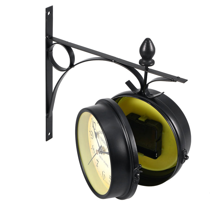 Decoramo Double-sided Wall Clock Creative Classic Monochrome