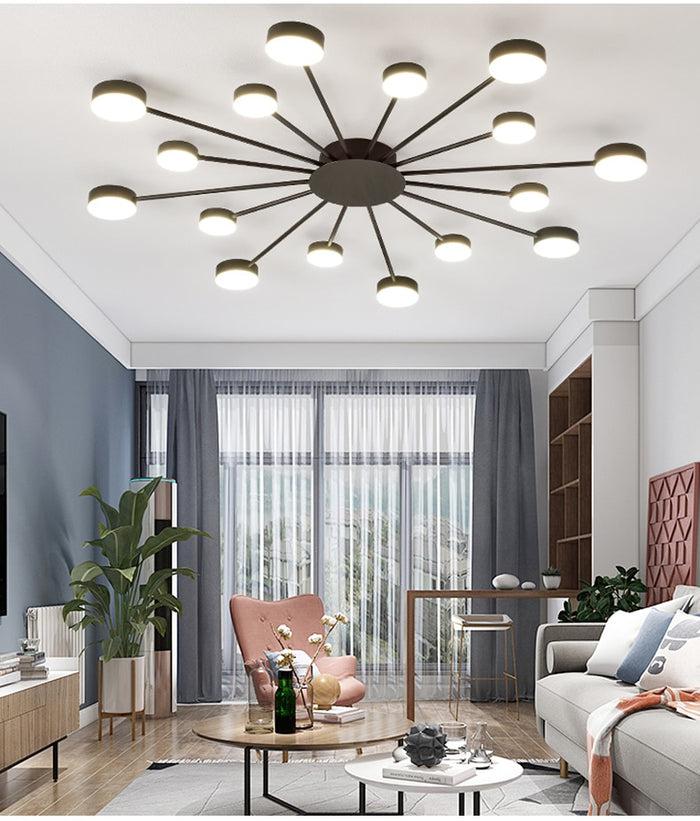 Decoramo Drexel - Irregular Spoke Round Ceiling Light