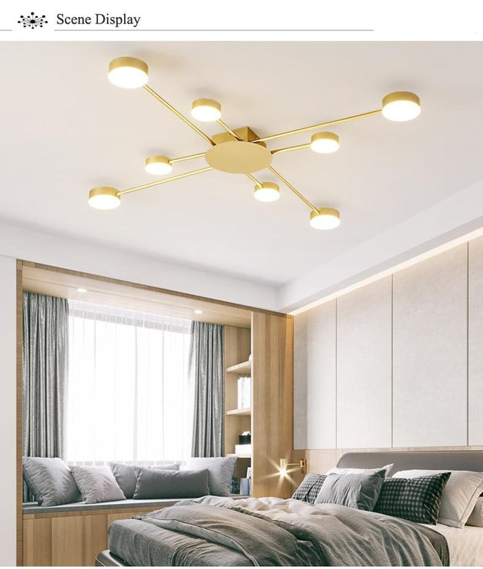 Decoramo Drexel - Irregular Spoke Round Ceiling Light