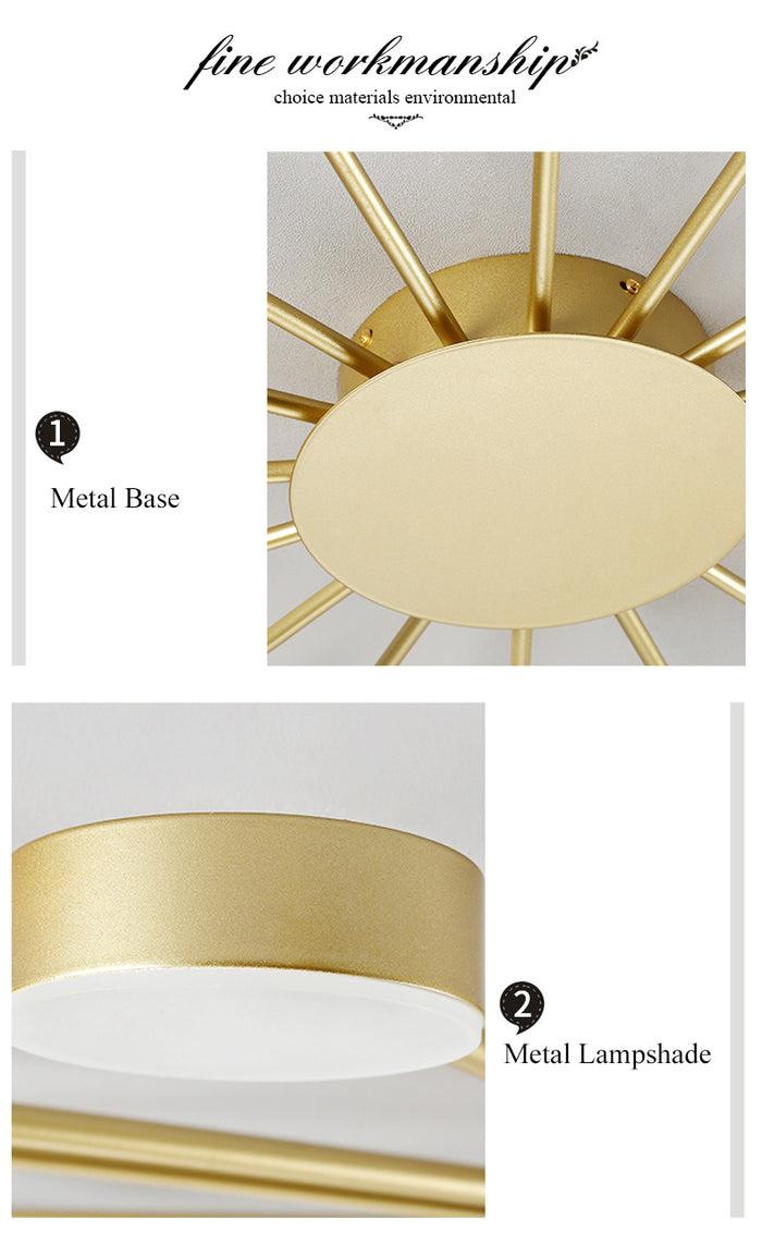 Decoramo Drexel - Irregular Spoke Round Ceiling Light