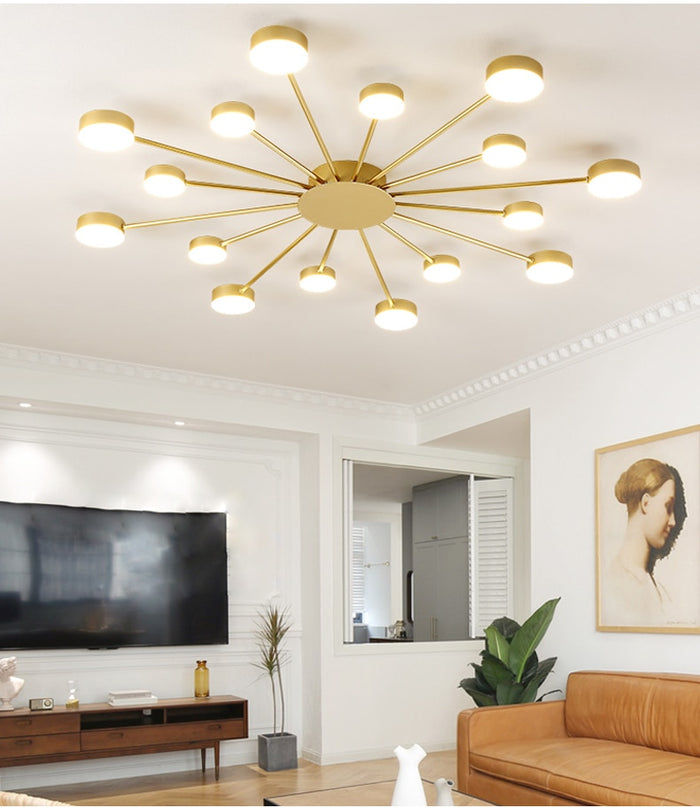 decoramo Drexel - Irregular Spoke Round Ceiling Light