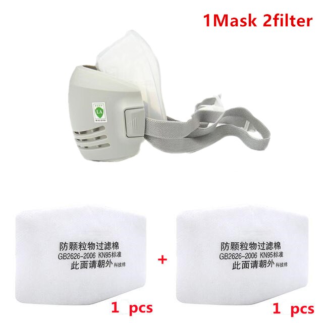 Decoramo Dust Mask +20pcs Filter Half Face Dust-proof Construction Mask