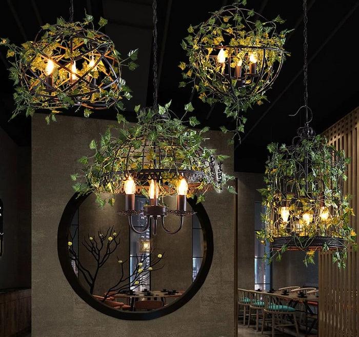 decoramo Emory - Vintage Industrial Bird Cage Hanging Lamp