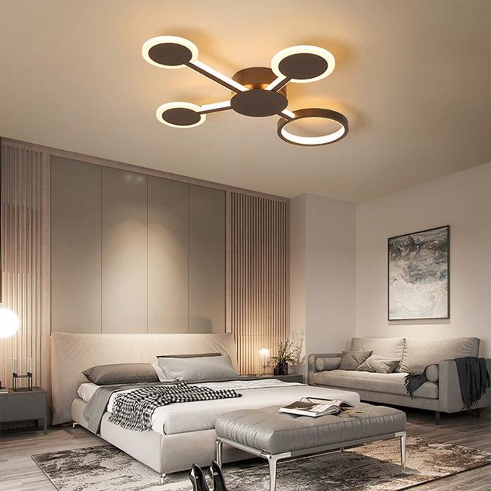 Decoramo Euro Circular 19 1/2" To 32 1/2" Wide Ceiling LED Light With 4-7 Arms