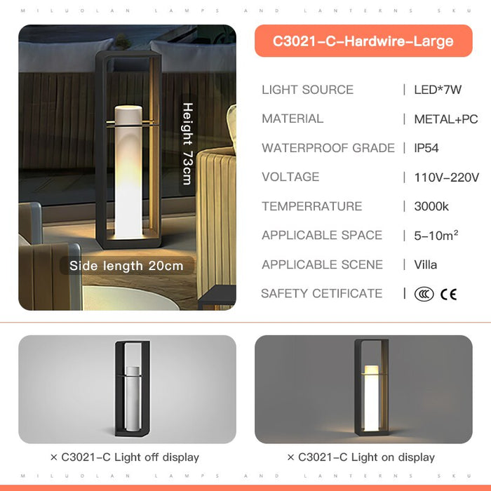 Decoramo Garden Pathway Solar Led Light Lawn Lamps Waterproof Auto On/off