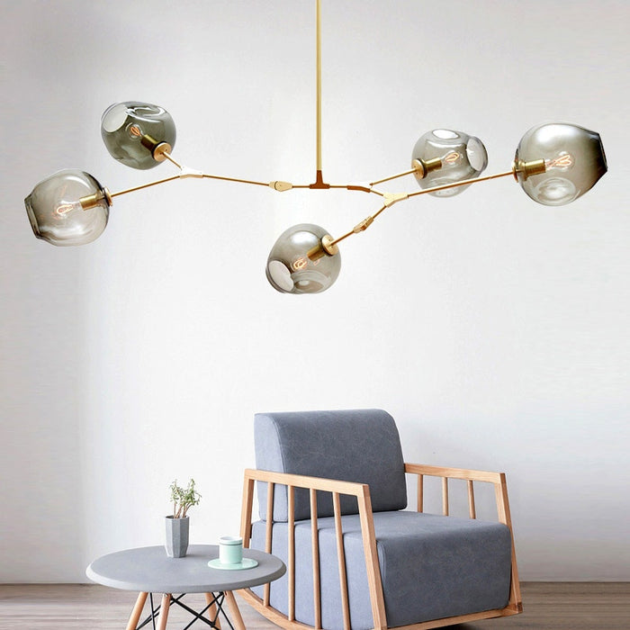 decoramo Glass Globes Ceiling Light Industrial Style Pendant