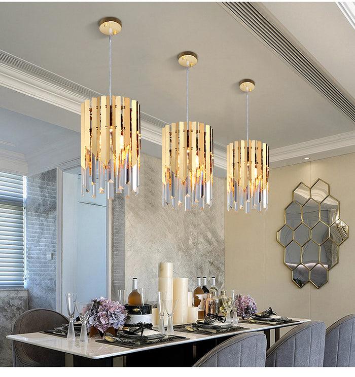Decoramo Gold Crystal Kitchen Pendant Hanging Lights