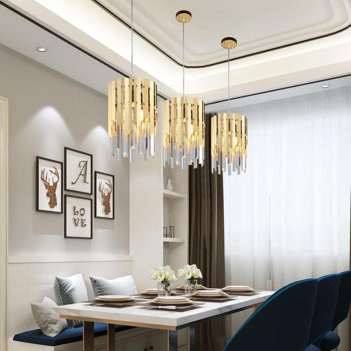 Decoramo Gold Crystal Kitchen Pendant Hanging Lights
