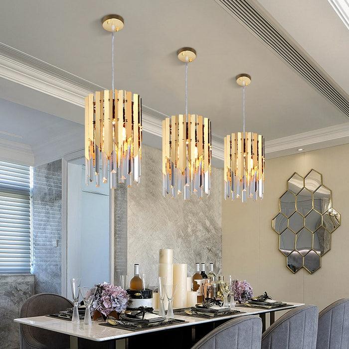 decoramo Gold Crystal Kitchen Pendant Hanging Lights
