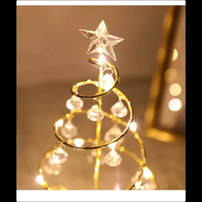 Decoramo Gold Silver LED String Christmas Tree Table Lamp