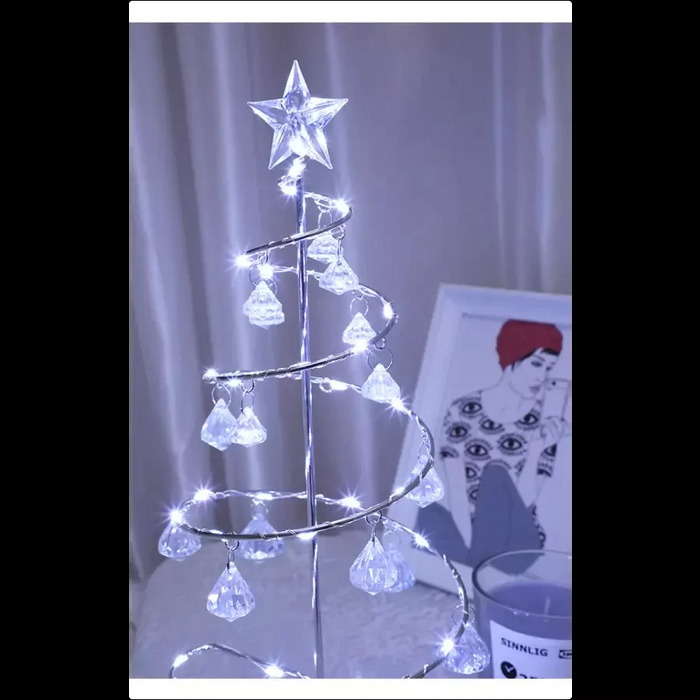 Decoramo Gold Silver LED String Christmas Tree Table Lamp
