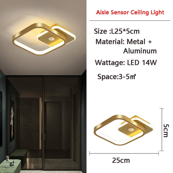 Decoramo Human PIR Motion Sensor LED Ceiling Lamp For Bedroom Corridor