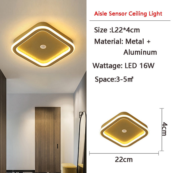Decoramo Human PIR Motion Sensor LED Ceiling Lamp For Bedroom Corridor