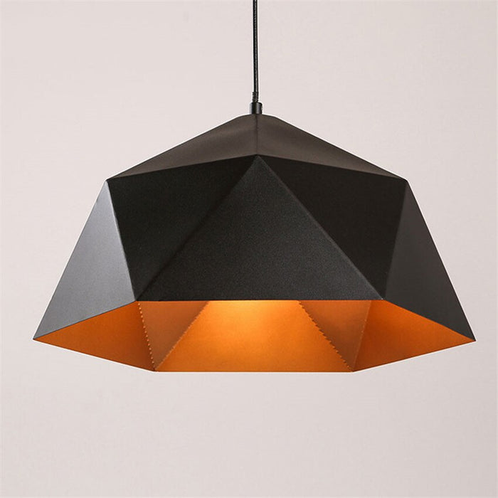Decoramo Industrial Retro Aluminum Pendant Light - Black/White Lighting Fixture